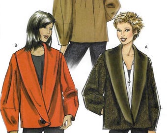 Barrel Sleeve Coat Jacket Lantern Sleeve Vogue 8431 Sewing Pattern Size 12-16 B34-38 Uncut