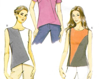 Vogue 9004 Asymmetrical Tops Sewing Pattern Size 14–22 B36–44