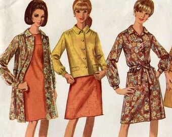 Simplicity 7013 Vintage 1960s Dress Jacket Coat Wardrobe B32