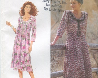 Simplicity 9125 Maren Dress Unfitted Cottagecore Nap Vintage 90s Original Sewing Pattern Size 12 14 16 B34 36 38 Uncut