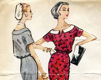 McCall's 4468 Dress Vintage 1950s Original Sewing Pattern 14 B34