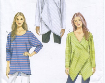 Vogue 9111 Crossover Top Dolman Sleeve Shirt Knit Original Sewing Pattern Size XS S M B29.5-36 Uncut