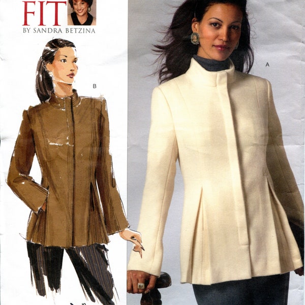 Vogue 2935 Sandra Betzina Manteau Veste Princesse Coutures Vents Stand Col Facile Toutes les Tailles B32-55 non coupé