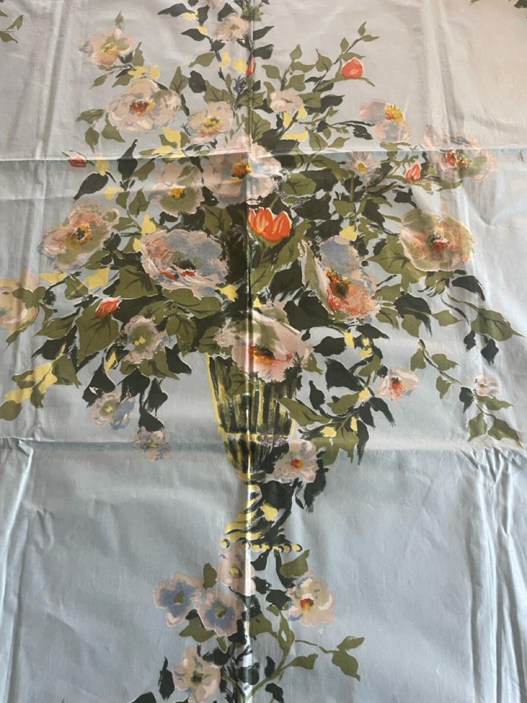 Schumacher Chintz Fabric Vintage 50s Yardage Painted Floral 3 Pieces 30 ...