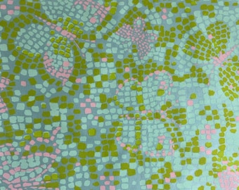 Suzie Zuzek Key West handafdruk stoffen Monarch mozaïek vlinders vintage jaren 70 Yardage katoen 46 x 96 in 2-2/3 Yards