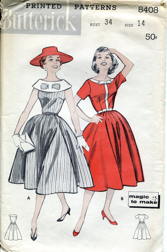 butterick dress patterns Butterick B6682A5 Women's Vintage Dress and Jacket Sewing Patterns, Sizes  6-14