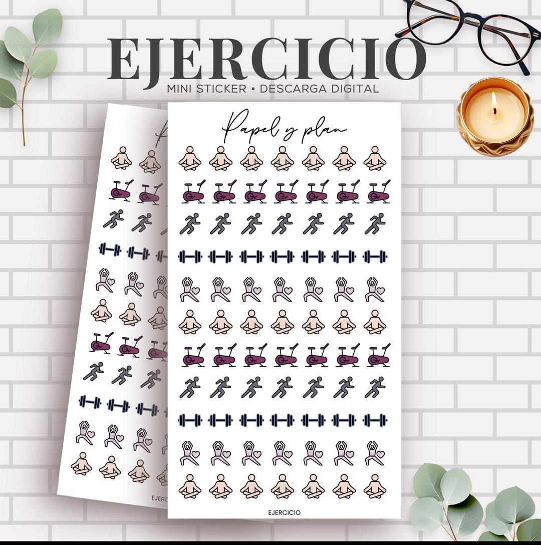 MINI STICKER // EXERCISE - Etsy