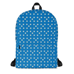 Blue with Colorful Prism Disc Dots Backpack