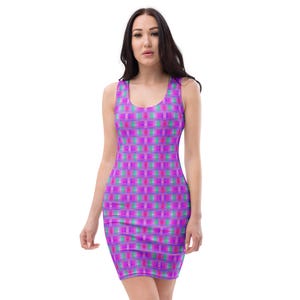 pink and purple bodycon dress Scode:SP2024 girls nights out Floral Print Knee-Length Dress Floral print Size:US 00