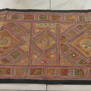 Superb handembroidered Indian mirrorwork  wall hanging