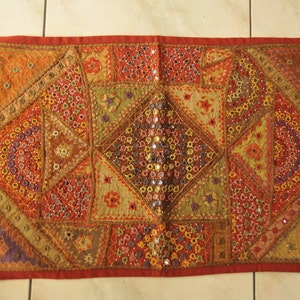 Indian mirrorwork  wall hanging with  very detailed embroidery