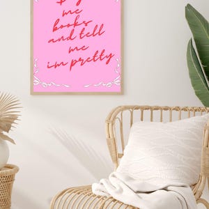 Coquette Book Print: Buy Me Books and Tell Me I&#39;m Pretty (Digital Download)
