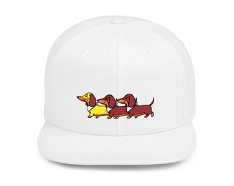 Dachshund Snapback Hat: Playful Dog Lover Streetwear