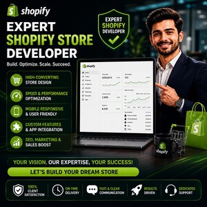 Shopify Expert Custom Store Design | Complete Shopify Website Setup Branded Ecommerce Store