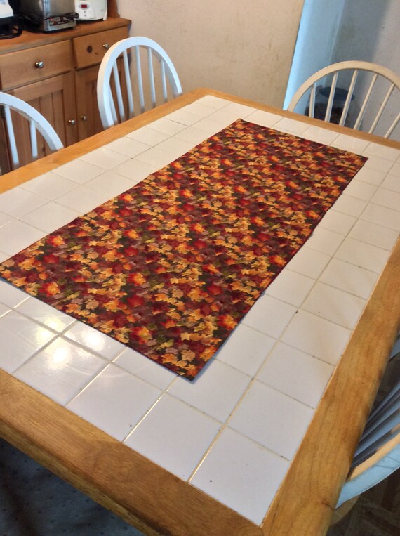 Fall Leaves Table Runnertable Cover Side Table Buffet Table Etsy
