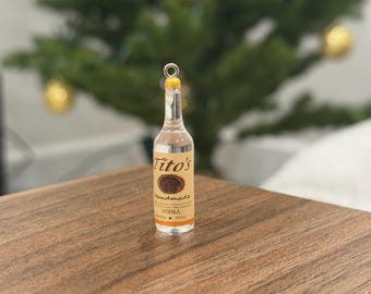 Mini alcohol resin bottle/ Tito’s bottle/ keychain charm