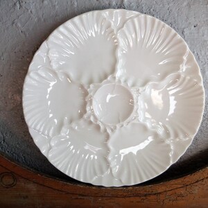German BAREUTHER Bavaria White  Porcelain Oyster Plates Faience 1930s Gift Quality