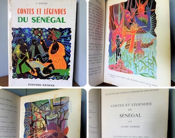 French Vintage SENRGAL Tales  Book for Children 1960s child book .