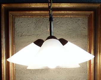 French Vintage Mid Century  Chandelier three Lights   1950s