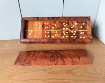 Vintage Artisanal Cedar Wood Dominoes Set