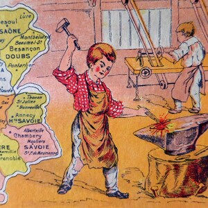Jaren '30 Instant Collectie van Frankrijk Geografische School Geïllustreerde Kaarten Set van 8