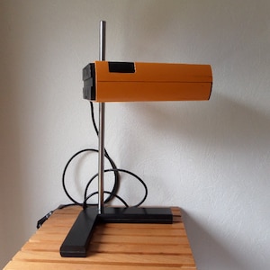 French Vintage Orange adjustable desk lamp table lamp. image 1