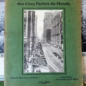 Fechado en 1914 French Child's liaison School Book NewYork Ilustrated