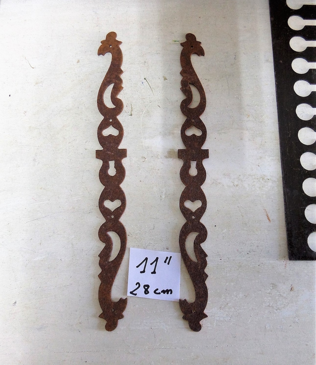 Antique Décorative Iron Door Plates 1920s Set of 2 Etsy