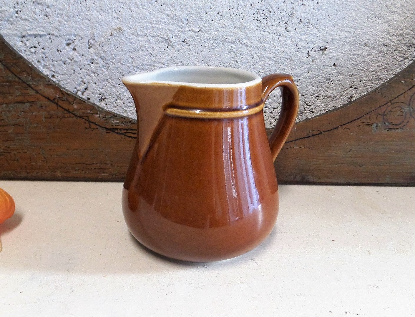 Vintage Bistro Milk Jug Café Au Lait 0.5L Pichet Années 1950