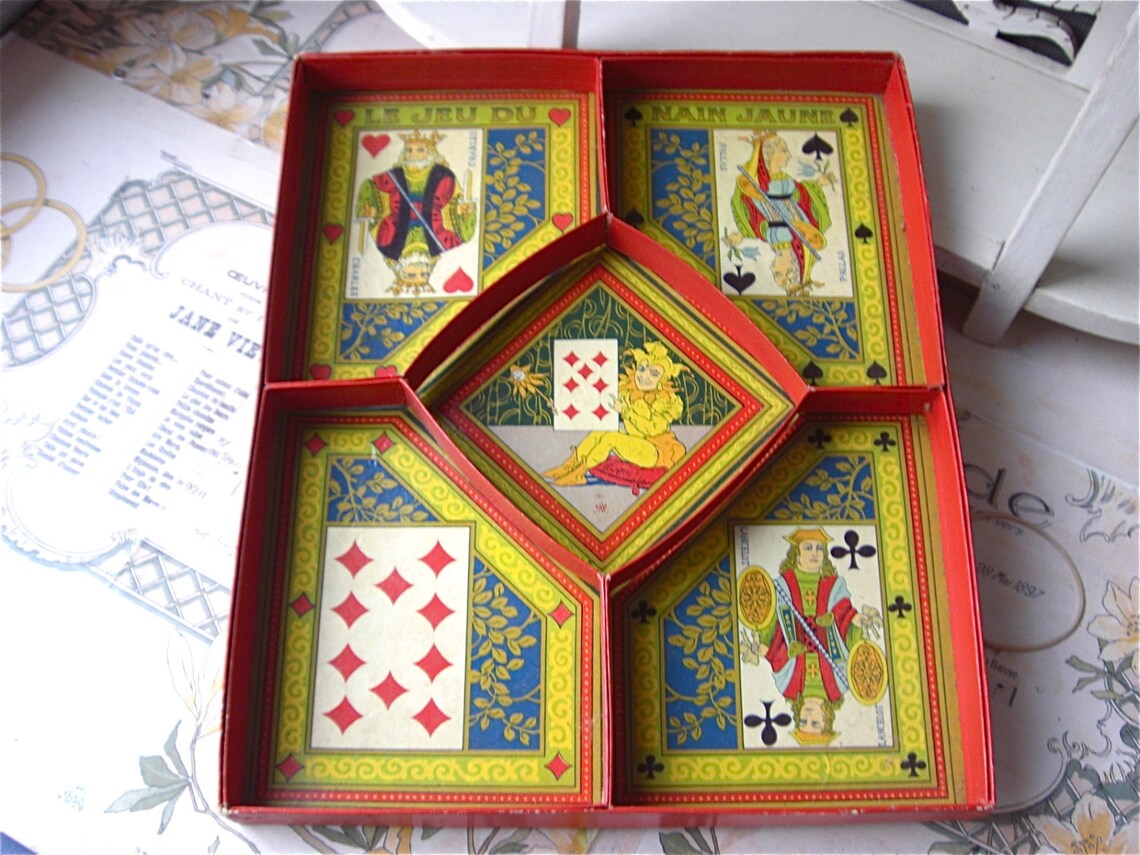 Antique Victorian french board game Jeu de nain Etsy