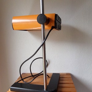 French Vintage Orange adjustable desk lamp table lamp. image 3