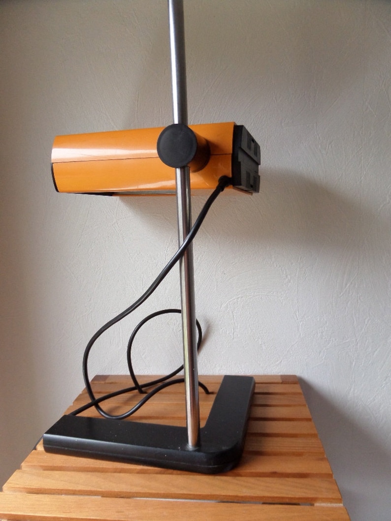 French Vintage Orange adjustable desk lamp table lamp. image 3