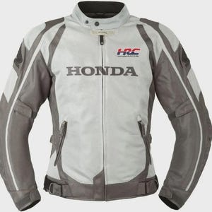 Honda Mesh Motorbike Jacket, White & Gray Honda Mesh Jacket, CE Approved Protectors Jacket, Mesh Jacket For Unisex, Gift For Him/Her