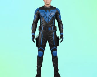 Blade inspire costume from Deadpool & Wolverine 3 | Fitted Tactical Vest and Holsters | Gothic Menswear |   Steampunk Sci-Fi Armor Costume
