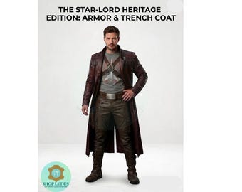 Starlord Cowhide Leather Cosplay Costume - Marvel Superhero Tactical Armor Suit - Handmade Premium Cowhide Leather Cosplay Outfit For Adult