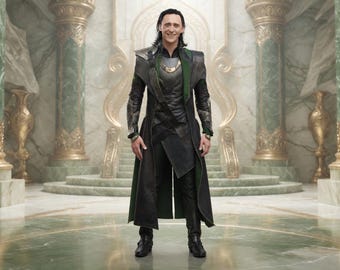 Loki Asgardian Hero Cosplay Costume - Marve Superhero Tactical Armor BodySuit -Handmade Premium Green Leather Cosplay Outfit For Marvel Fans