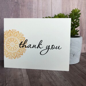 Thank You Cards Medallion set of 8 Hand Stamped image 4