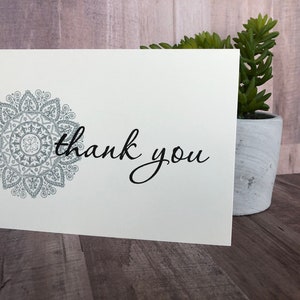 Thank You Cards Medallion set of 8 Hand Stamped image 6