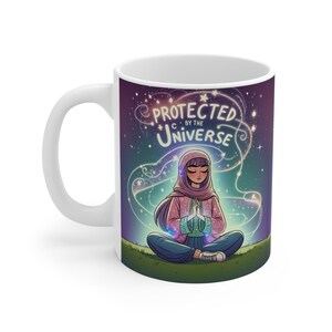 Meditative Universe Ceramic Mug - Inspirational Gift for Yogis, Spiritual Friends, Self-Care, etc.