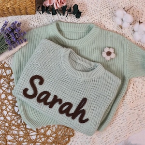 Personalized Baby Name Sweater, Custom Embroidered Baby Name Sweater, Embroidered Children&#39;s Sweatshirt, Newborn Gift,Birthday Gift For Baby