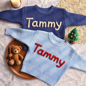 Custom Embroidered Baby Name Sweater, Personalised baby Jumper,Baby Name Sweater, Embroidered Sweater,  Custom Cardigan,Baby Birthday Gift