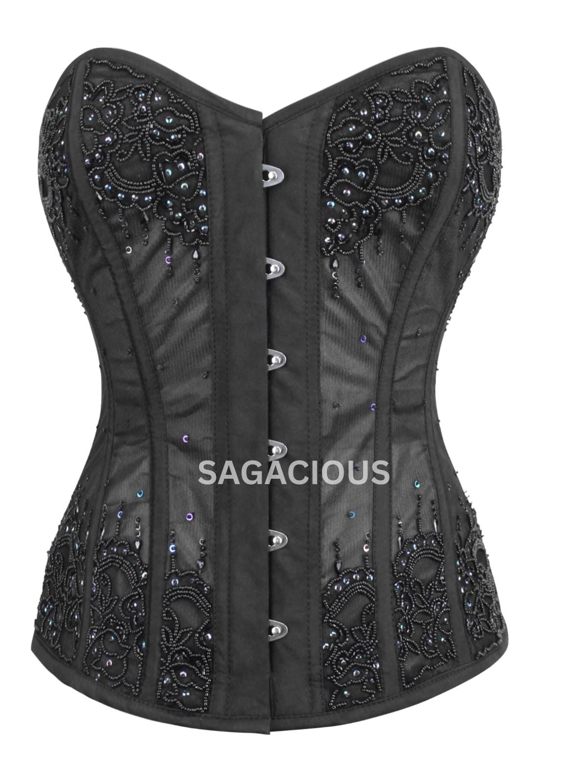トップス THEREDTHREAD S burlesque corset gray THEREDTHREAD】S burlesque corset