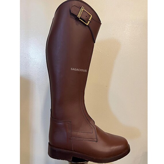 Handcrafted Brown Leather Riding Boots – Tall Equestrian  display picture 1