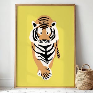 Tiger Poster, Tiger Wall Art, Home Decor, Kids Room Print, Nursery Wall Art, Playroom Decor, Kids Room Art, wall art, Illustration