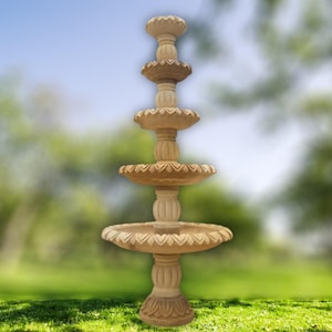 Sandstone Fountain | 3-Tier Water Feature | Outdoor Garden Décor | Stone Fountain for Home & Hotel Use