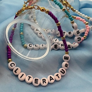 BookTok, Cliterature Beaded Bookish Bracelet with 14k Gold Plated Non-Tarnishing Beads, Book Lover Gift, Bookish Item, Bookish Must Have,