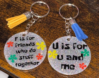 SpongeBob F.U.N. Song Keychain: Glitter Resin Charm