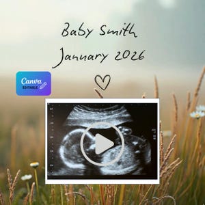 Digital Pregnancy Announcement Video Animated Baby Reveal Template Digital Baby Announcement Video Unique Pregnancy Announcement Movie