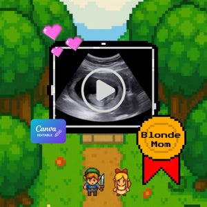 Digital Pregnancy Announcement Video Game Animated Baby Reveal Template Digital Baby Announcement Video Unique Pregnancy Announcement Movie