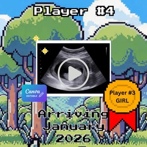Digital Pregnancy Announcement Video Game Animated Baby Reveal Template Digital Baby Announcement Video Unique Pregnancy Announcement Movie